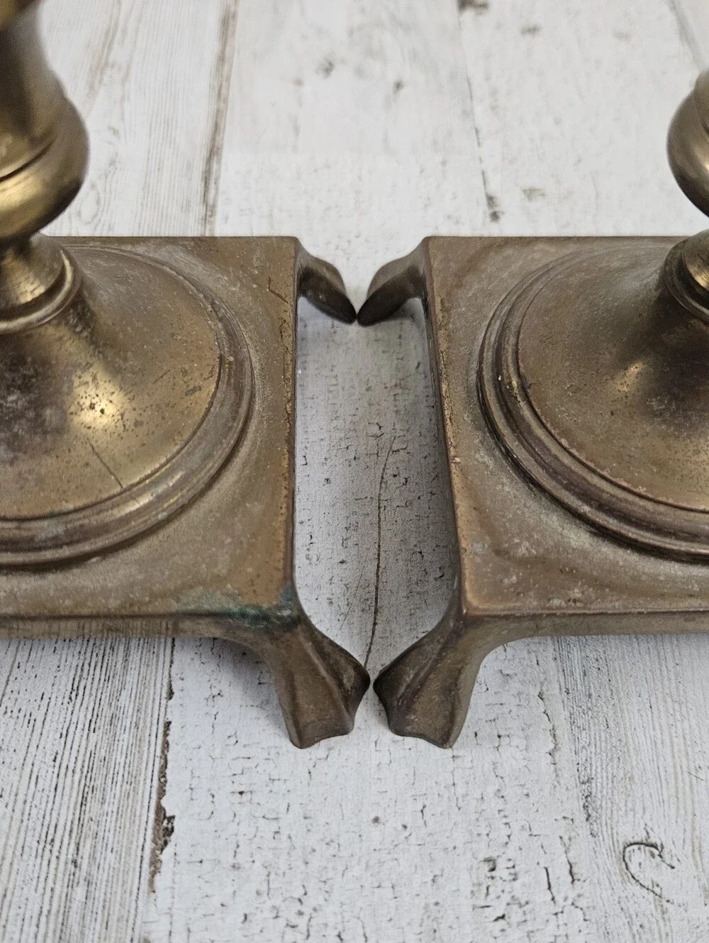 Pair Of Vintage Brass 3.75